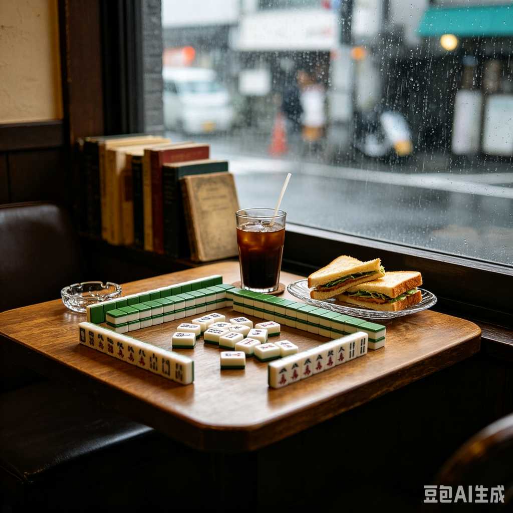 wooden mahjong set
